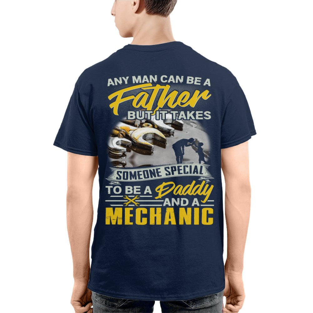 Any Man Can Be A Father - Mechanic Daddy Pride T-Shirt, Hoodie & More - grunx260804-0190