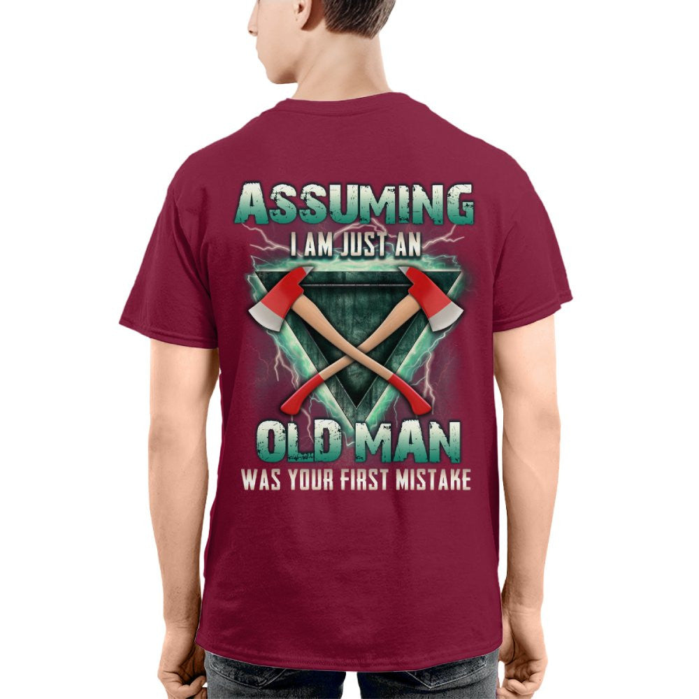 Assuming I'm Just A Firefighter Apparel - Axe Lightning T-Shirt Hoodie & More - grunx260804-0204
