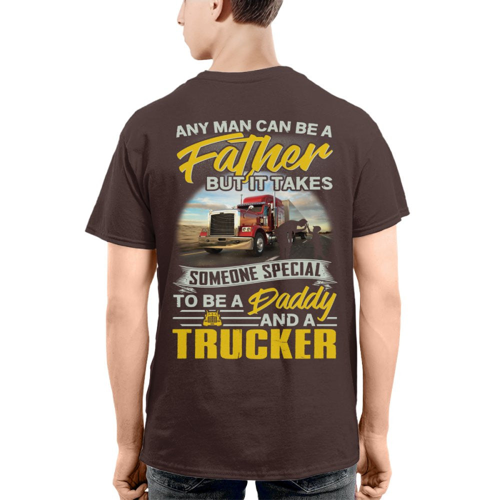 Any Man Can Be A Father - Trucker Daddy Pride T-Shirt, Hoodie & More - grunx260804-0193