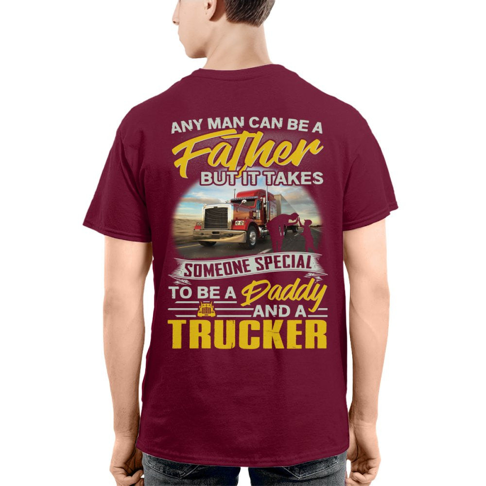 Any Man Can Be A Father - Trucker Daddy Pride T-Shirt, Hoodie & More - grunx260804-0193