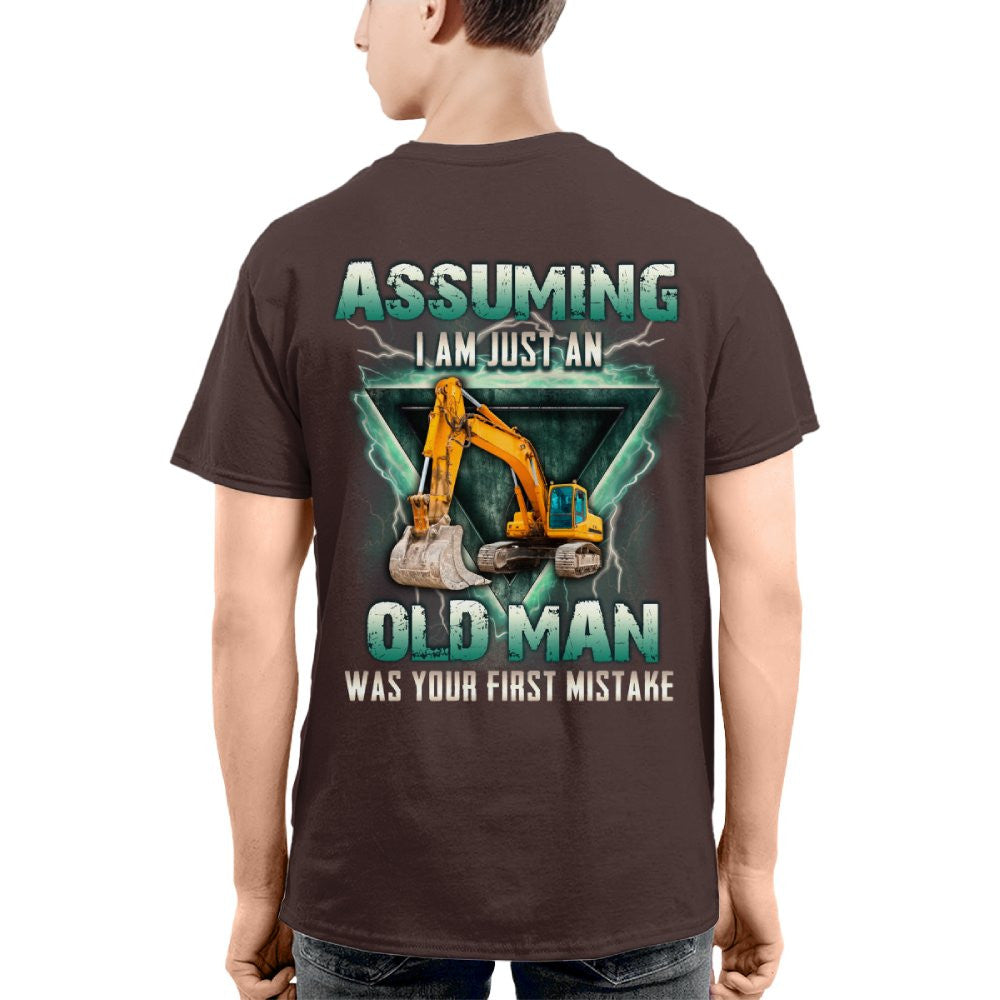 Assuming I'm Just An Old Man Operator Apparel - Excavator T-Shirt Hoodie & More - grunx260804-0222