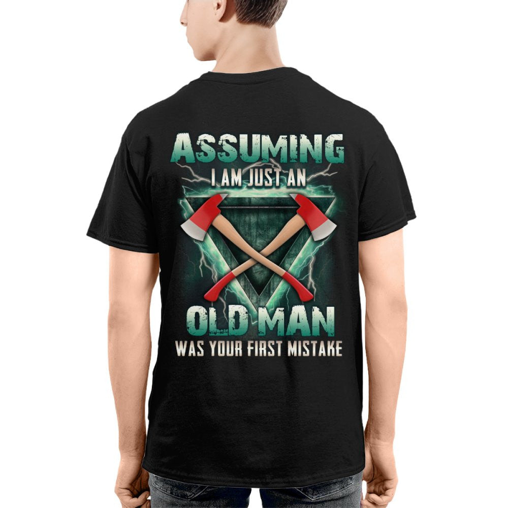 Assuming I'm Just A Firefighter Apparel - Axe Lightning T-Shirt Hoodie & More - grunx260804-0204