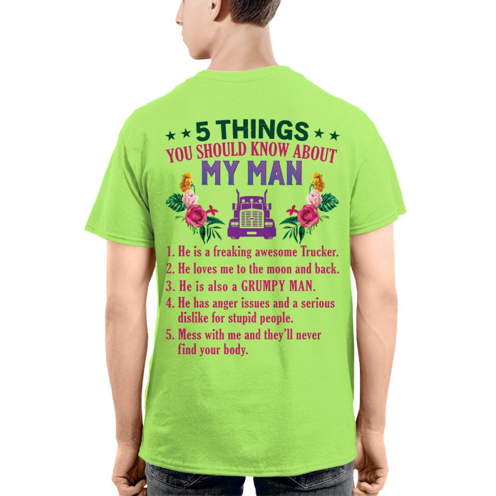 5 Things You Should Know - Trucker Husband Humor T-Shirt, Hoodie & More - grunx260804-0050