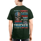 Allergic To Stupidity Trucker Apparel - Patriotic Skull T-Shirt, Hoodie & More - grunx260804-0092
