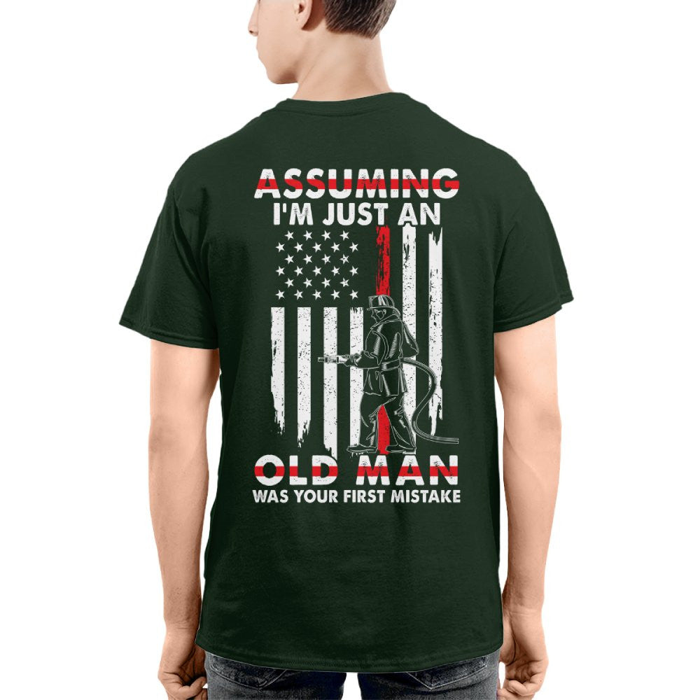 Assuming I'm Just An Old Man - Firefighter Pride T-Shirt, Hoodie & More - grunx260804-0217