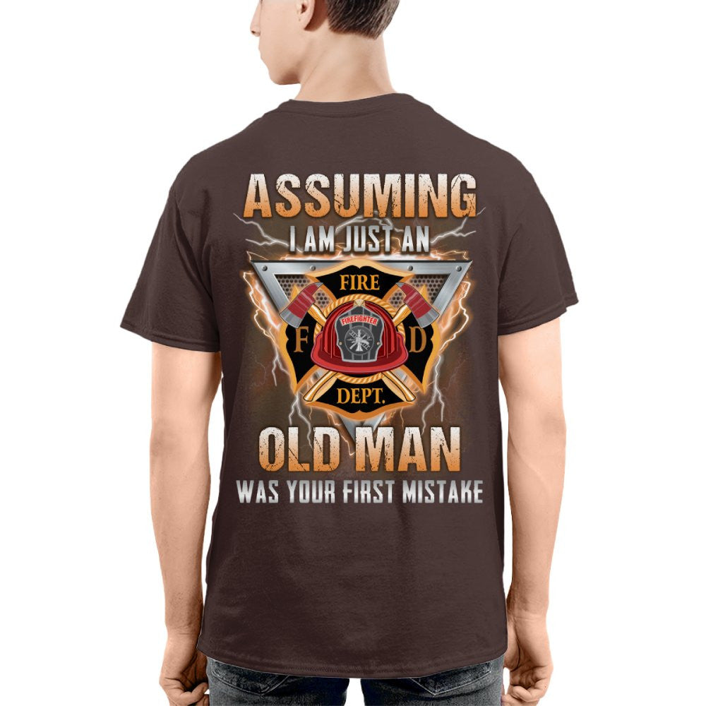 Assuming I'm Just An Old Man - Firefighter Veteran Pride T-Shirt, Hoodie & More - grunx260804-0218