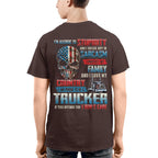 Allergic To Stupidity Trucker Apparel - Patriotic Skull T-Shirt, Hoodie & More - grunx260804-0092