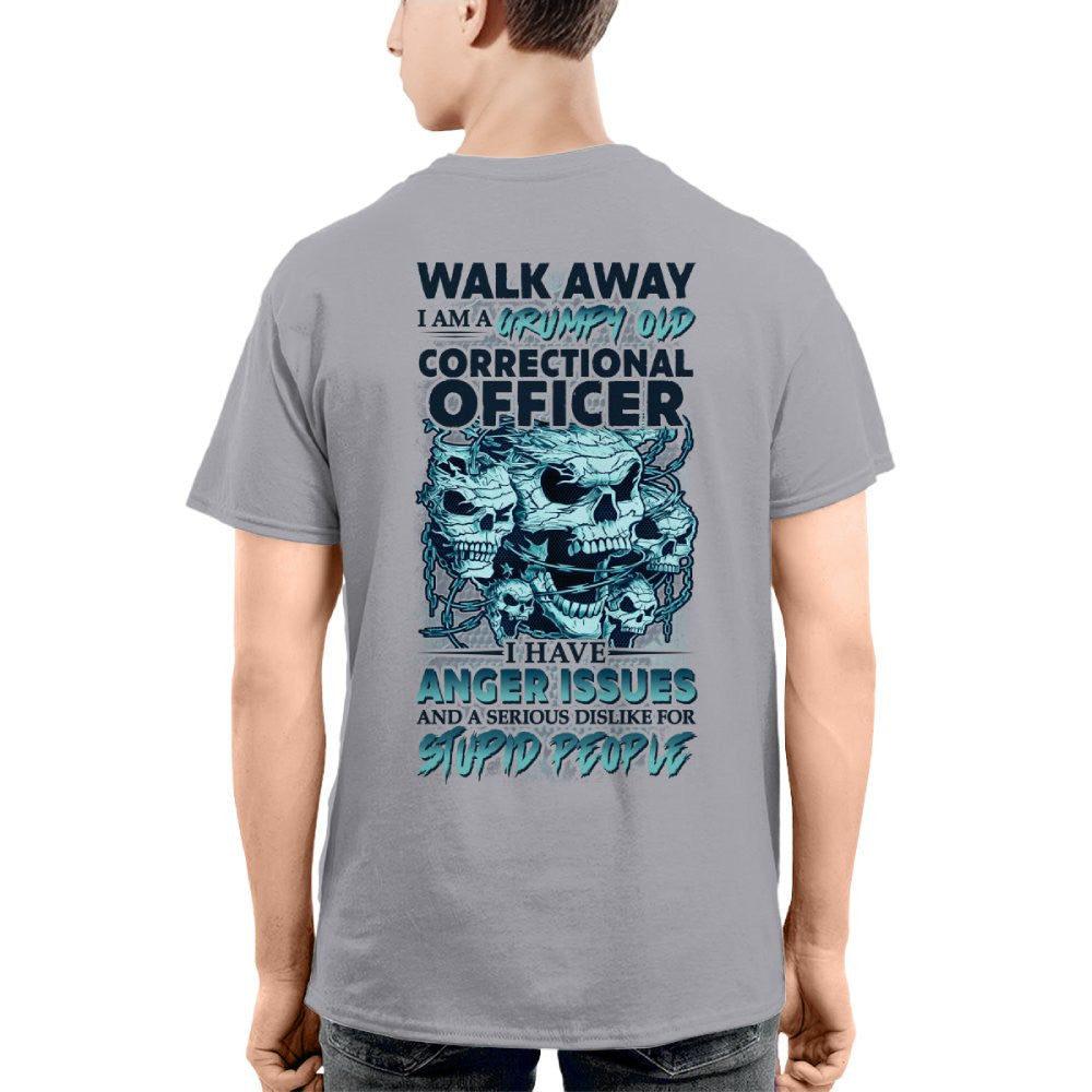 Anger Issues - Grumpy Correctional Officer Skull T-Shirt, Hoodie & More - grunx260804-0182