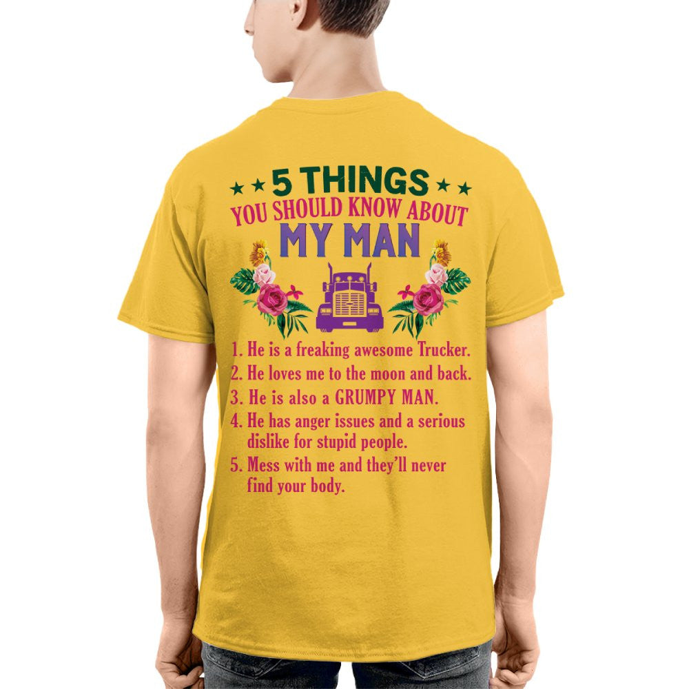 5 Things You Should Know - Trucker Husband Humor T-Shirt, Hoodie & More - grunx260804-0050