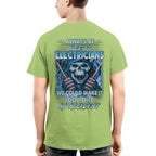 Always Be Nice To Electricians - Funny Skull T-Shirt, Hoodie & More - grunx260804-0106