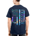 American Flag Holographic - Trucker Pride T-Shirt Hoodie & More - grunx260804-0151