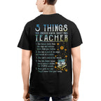 5 Things List - Bold Funny Teacher Statement T-Shirt, Hoodie & More - grunx260804-0058