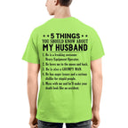 5 Things You Should Know About My Husband Heavy Equipment Operator Apparel - Funny Gift T-Shirt, Hoodie & More - grunx260804-0023