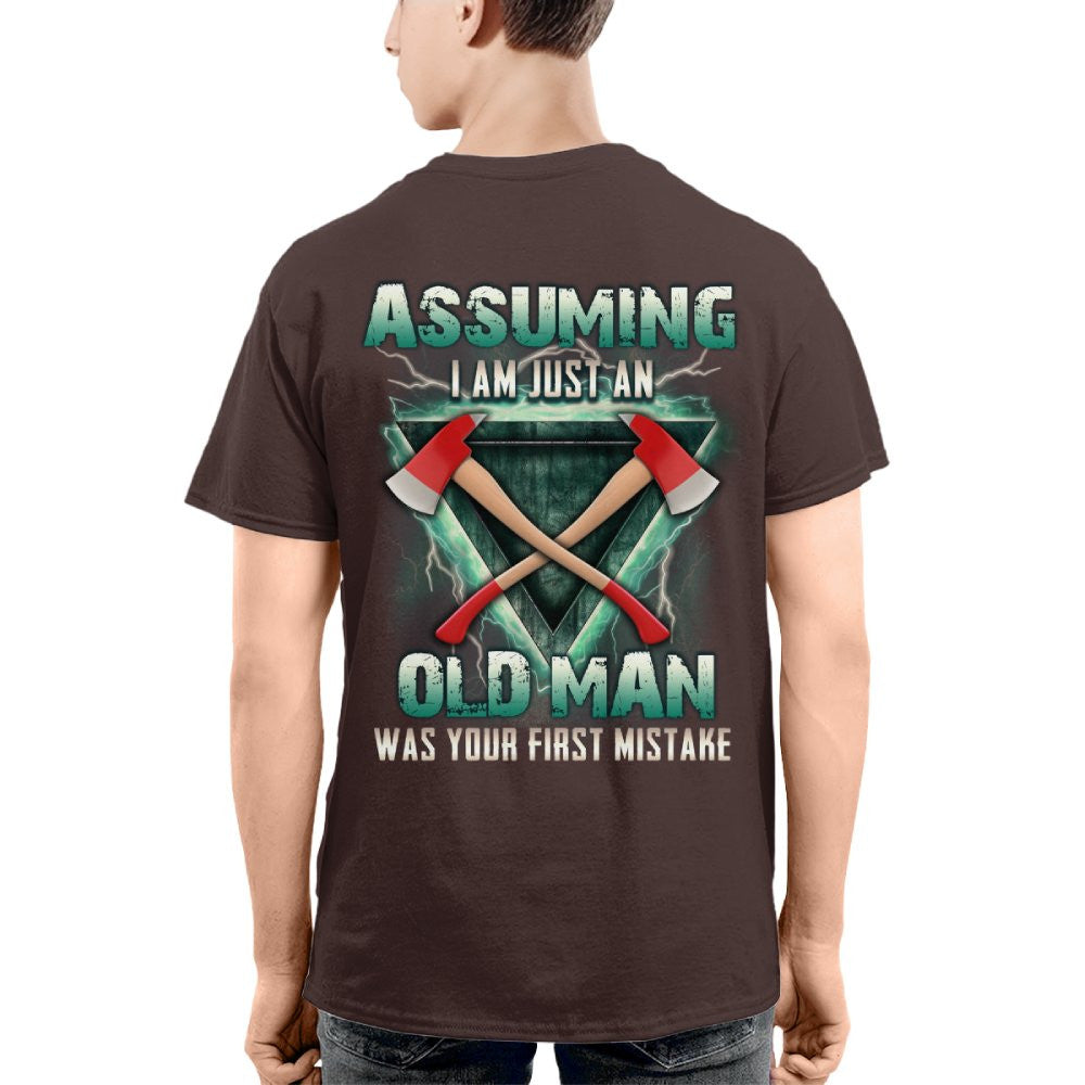 Assuming I'm Just A Firefighter Apparel - Axe Lightning T-Shirt Hoodie & More - grunx260804-0204