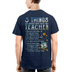 5 Things List - Bold Funny Teacher Statement T-Shirt, Hoodie & More - grunx260804-0058