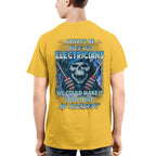 Always Be Nice To Electricians - Funny Skull T-Shirt, Hoodie & More - grunx260804-0106