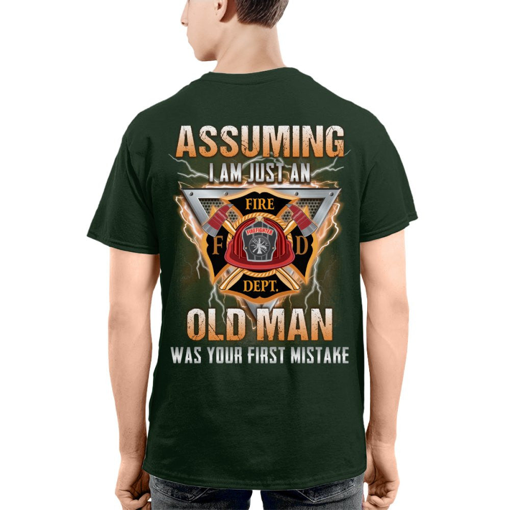 Assuming I'm Just An Old Man - Firefighter Veteran Pride T-Shirt, Hoodie & More - grunx260804-0218