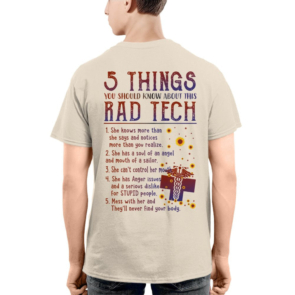 Rad Tech Warning - 5 Things You Should Know Funny T-Shirt, Hoodie & More - grunx260804-0059