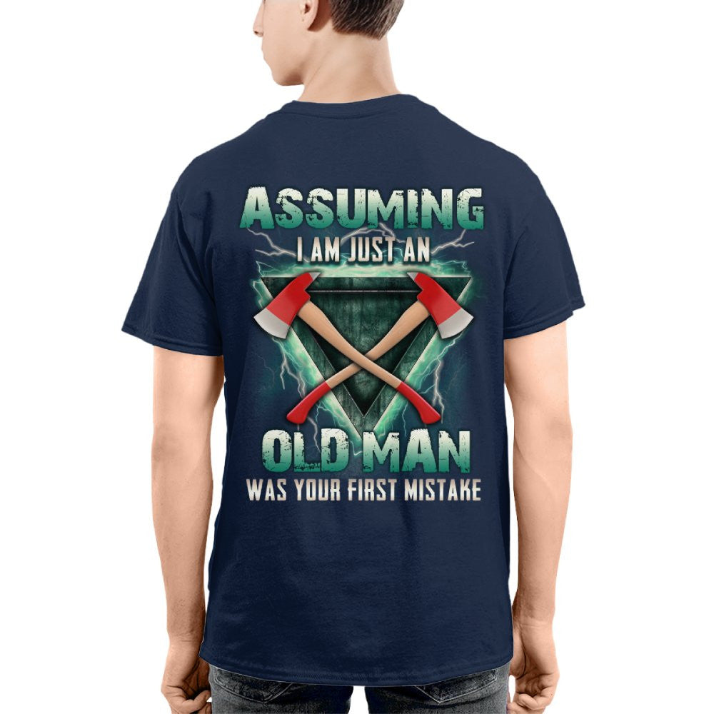 Assuming I'm Just A Firefighter Apparel - Axe Lightning T-Shirt Hoodie & More - grunx260804-0204