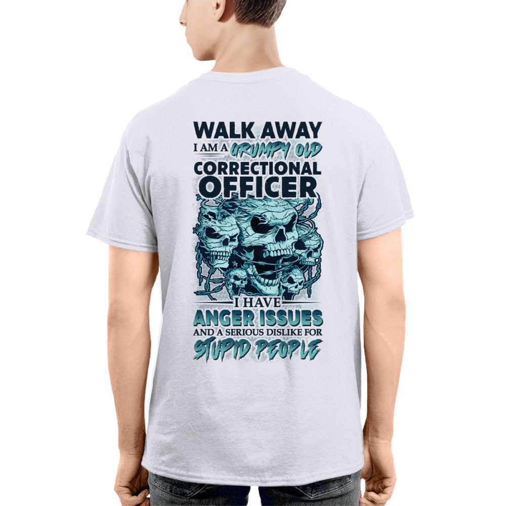 Anger Issues - Grumpy Correctional Officer Skull T-Shirt, Hoodie & More - grunx260804-0182