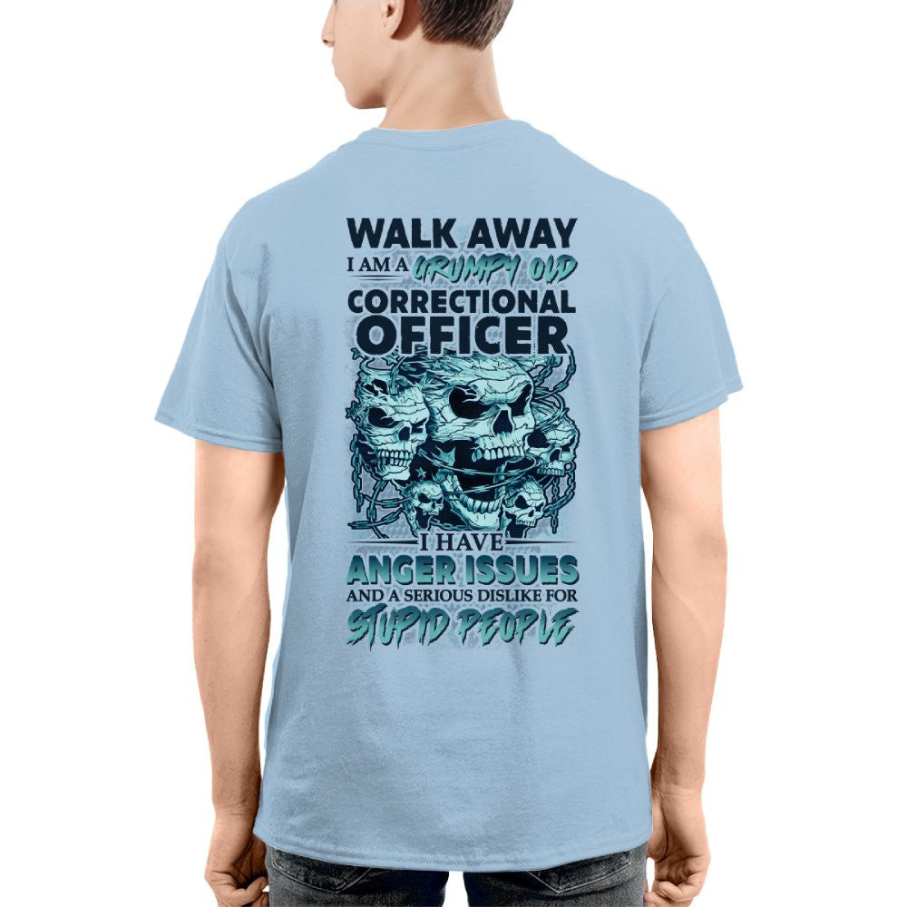 Anger Issues - Grumpy Correctional Officer Skull T-Shirt, Hoodie & More - grunx260804-0182