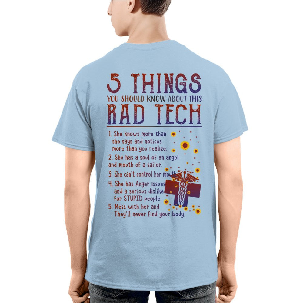 Rad Tech Warning - 5 Things You Should Know Funny T-Shirt, Hoodie & More - grunx260804-0059