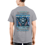 Always Be Nice To Electricians - Funny Skull T-Shirt, Hoodie & More - grunx260804-0106