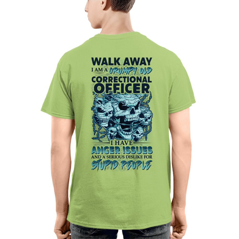 Anger Issues - Grumpy Correctional Officer Skull T-Shirt, Hoodie & More - grunx260804-0182