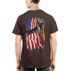 American Flag Fist Binder - Patriotic Lineman Apparel T-Shirt, Hoodie & More - grunx260804-0144
