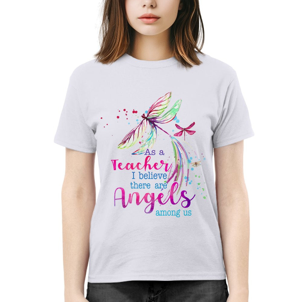Angels Among Us - Watercolor Dragonfly Teacher T-Shirt, Hoodie & More - grunx260804-0156
