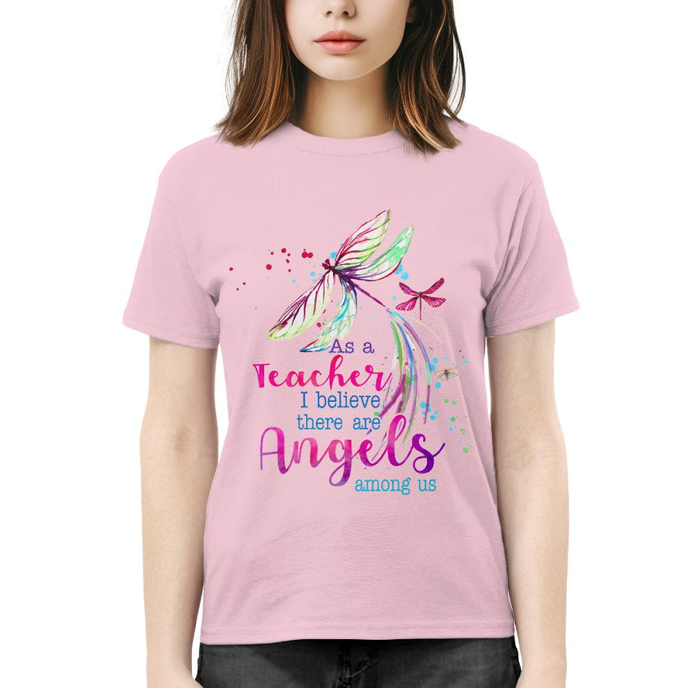 Angels Among Us - Watercolor Dragonfly Teacher T-Shirt, Hoodie & More - grunx260804-0156