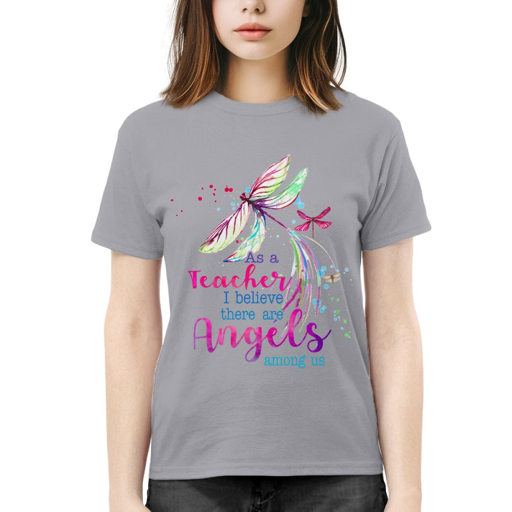 Angels Among Us - Watercolor Dragonfly Teacher T-Shirt, Hoodie & More - grunx260804-0156