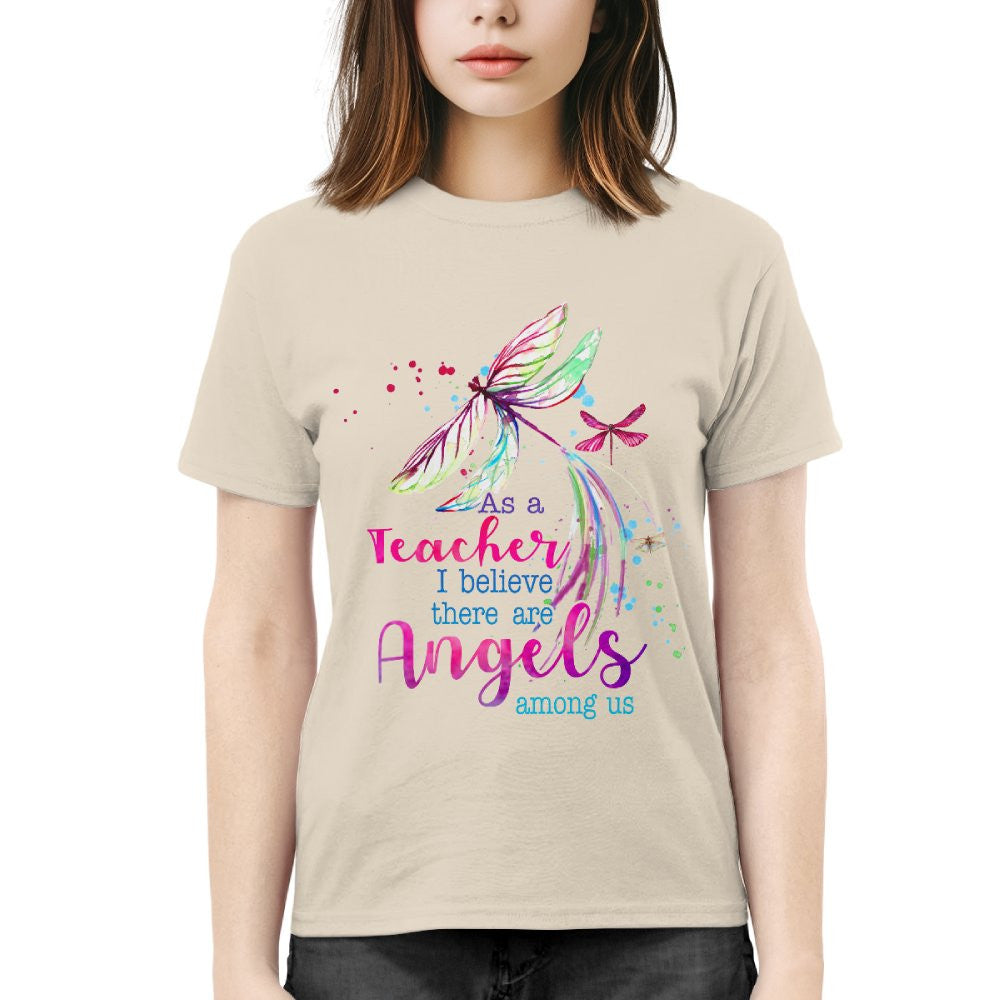 Angels Among Us - Watercolor Dragonfly Teacher T-Shirt, Hoodie & More - grunx260804-0156