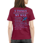 5 Things You Should Know About My Man Hoodie - Funny Carpenter Gift for Her - grunx260804-0028
