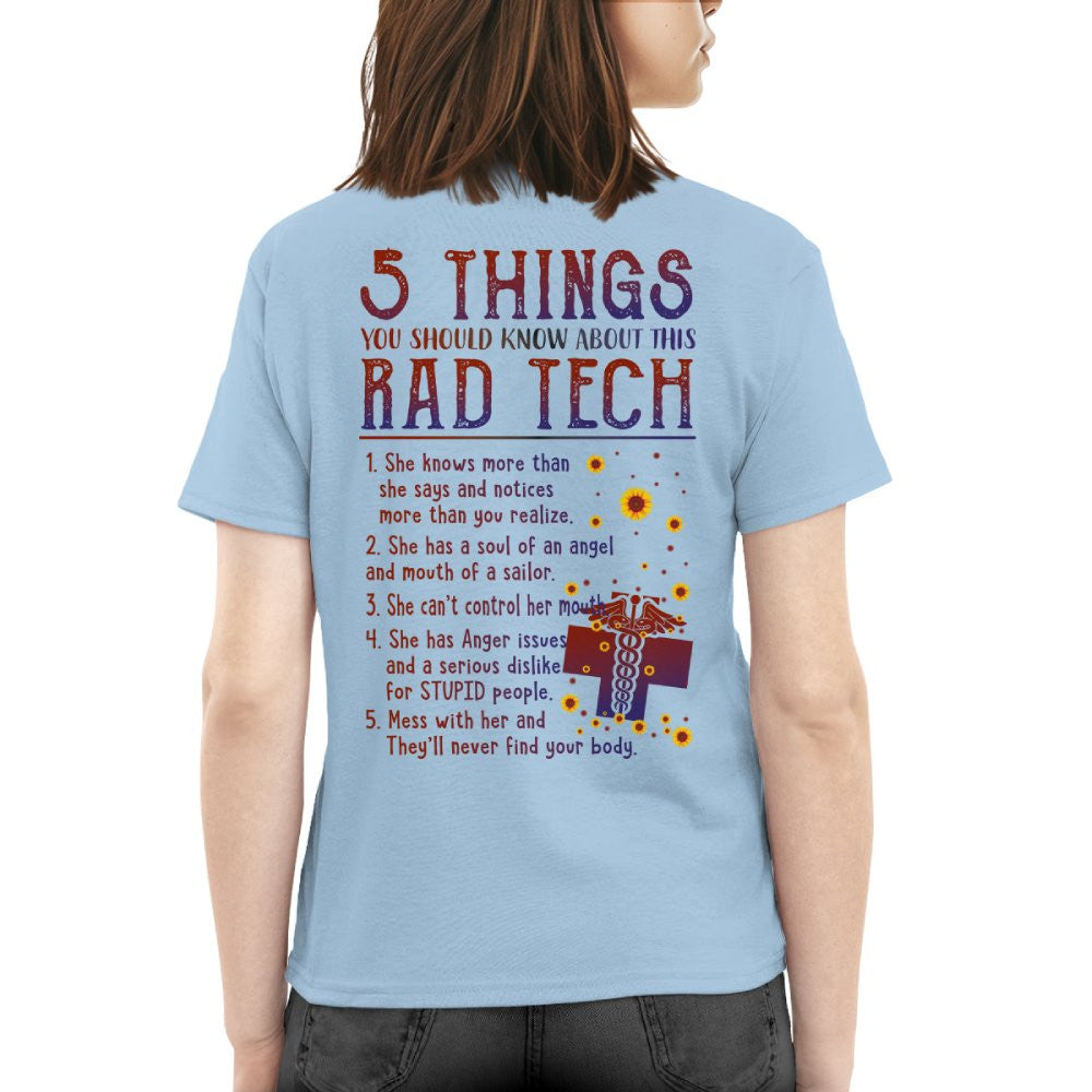 Rad Tech Warning - 5 Things You Should Know Funny T-Shirt, Hoodie & More - grunx260804-0059
