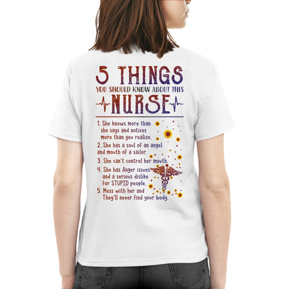 5 Things Nurse Warning Apparel - Funny Quote T-Shirt, Hoodie & More - grunx260804-0020