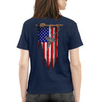 American Flag Caduceus Nurse Apparel - Patriotic T-Shirt Hoodie & More - grunx260804-0142