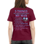 5 Things You Should Know About My Man - HVAC Tech Funny T-Shirt Hoodie & More - grunx260804-0030