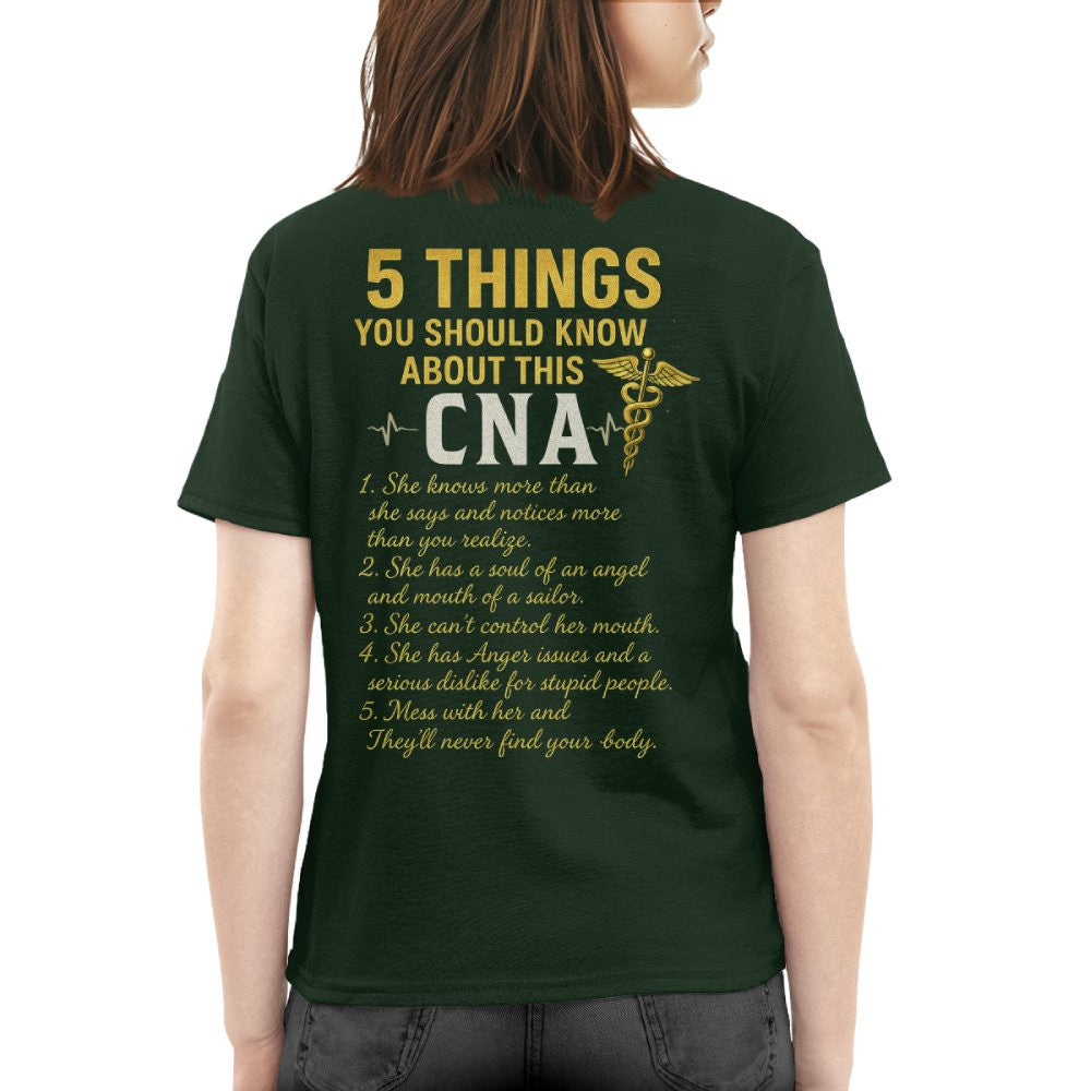 5 Things You Should Know About This CNA - Funny Quote T-Shirt, Hoodie & More - grunx260804-0039