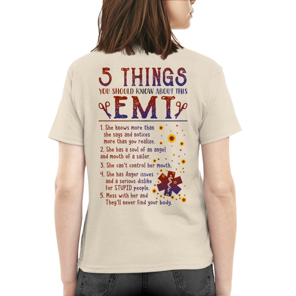 5 Things EMT Warning Apparel - Funny List T-Shirt, Hoodie & More - grunx260804-0019