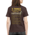 5 Things You Should Know About This Bartender - Funny Quote T-Shirt, Hoodie & More - grunx260804-0038