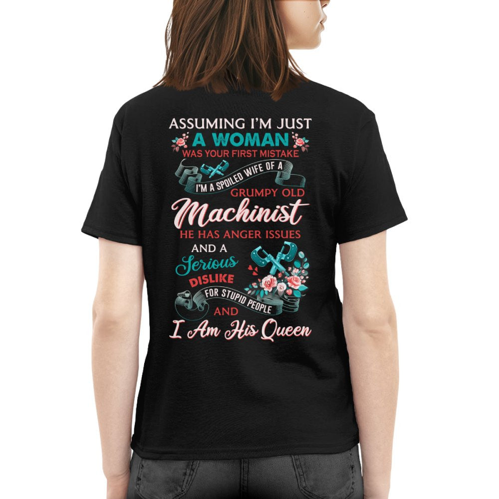Assuming I'm Just A Woman - Machinist Queen Apparel T-Shirt, Hoodie & More - grunx260804-0213
