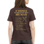 5 Things You Should Know About My Plumber - Funny Quote T-Shirt, Hoodie & More - grunx260804-0034