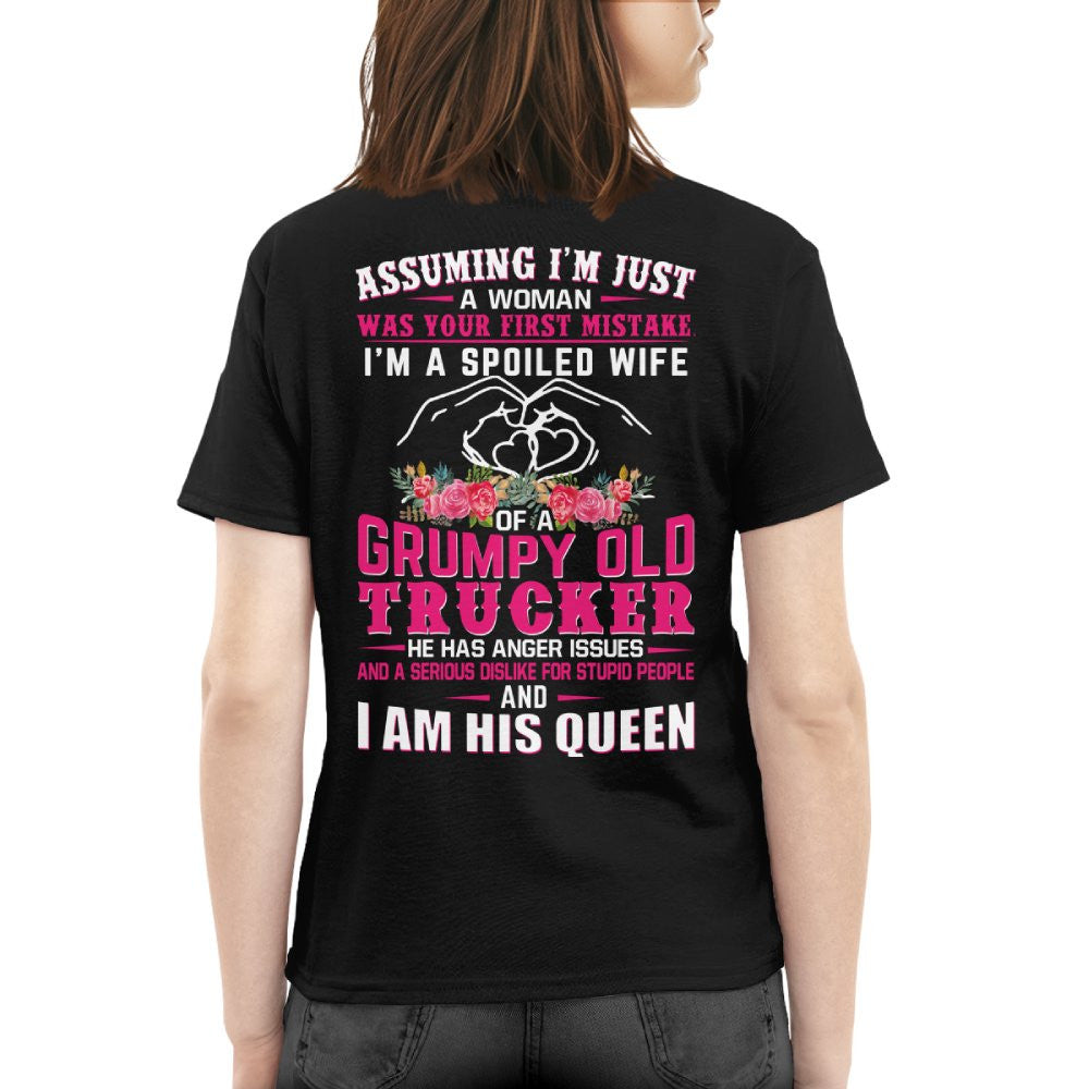 Assuming I'm Just A Woman - Trucker Wife Pride T-Shirt, Hoodie & More - grunx260804-0216