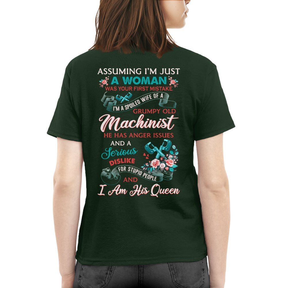 Assuming I'm Just A Woman - Machinist Queen Apparel T-Shirt, Hoodie & More - grunx260804-0213