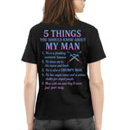 5 Things You Should Know About My Man - Lineman Funny T-Shirt Hoodie & More - grunx260804-0032