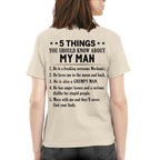 5 Things About My Mechanic Man Apparel - Funny Love Quote T-Shirt, Hoodie & More - grunx260804-0011