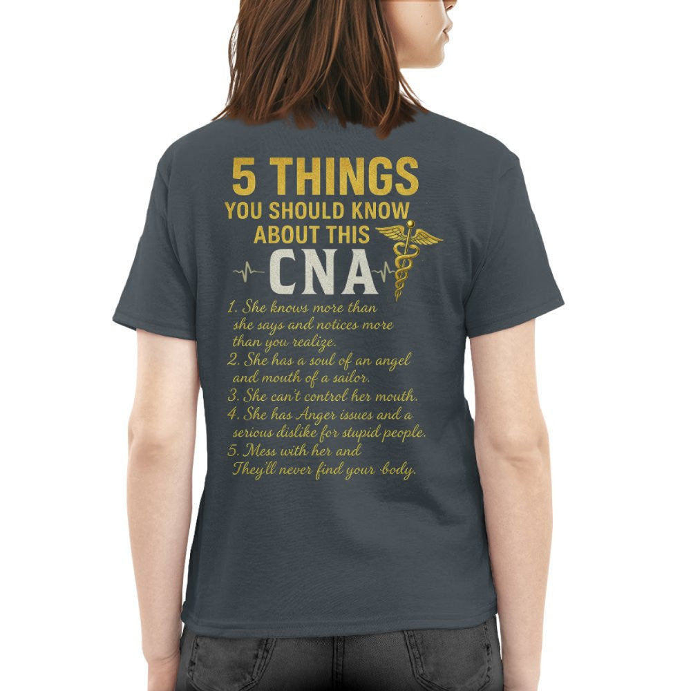 5 Things You Should Know About This CNA - Funny Quote T-Shirt, Hoodie & More - grunx260804-0039