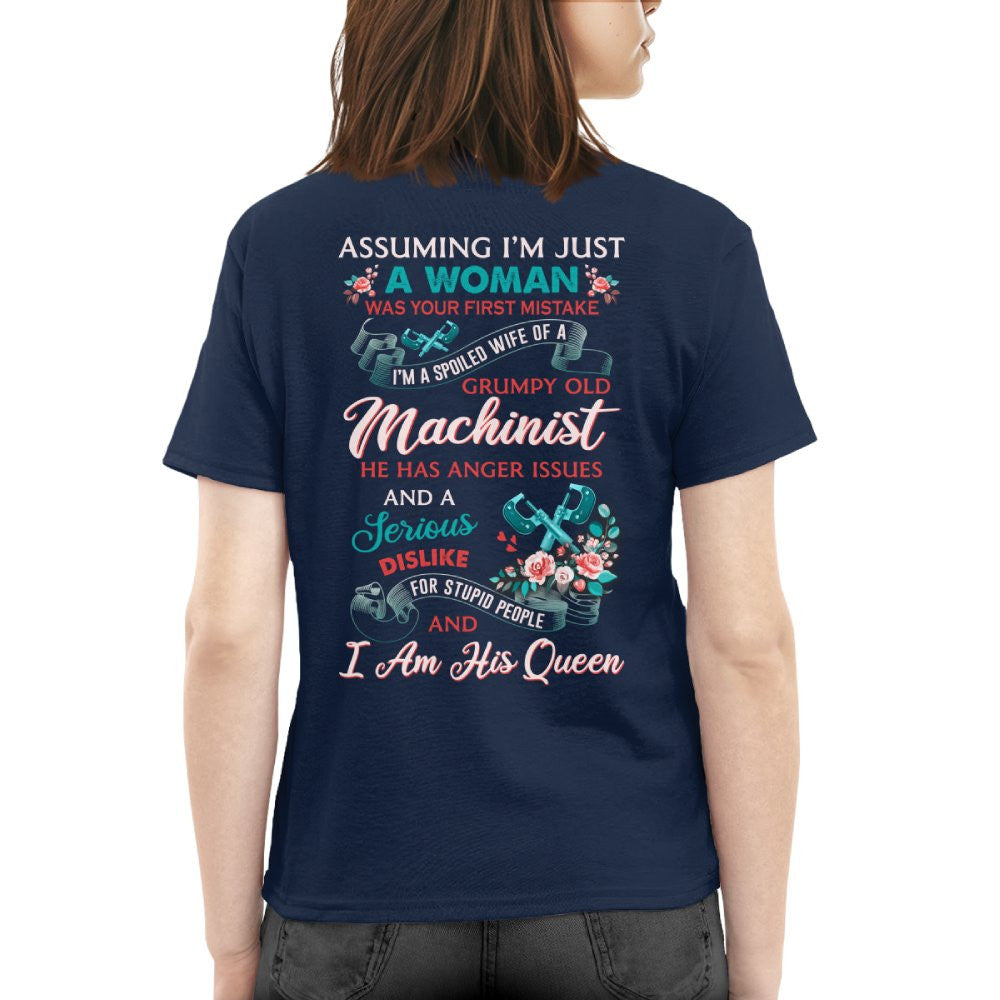 Assuming I'm Just A Woman - Machinist Queen Apparel T-Shirt, Hoodie & More - grunx260804-0213