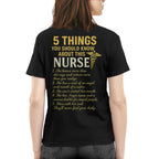 5 Things You Should Know About This Nurse - Funny Quote T-Shirt, Hoodie & More - grunx260804-0040